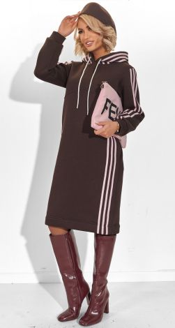 Платье-Худи с Лампасами