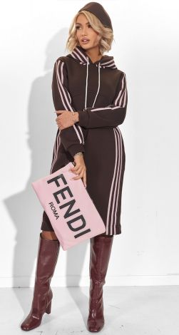 Платье-Худи с Лампасами