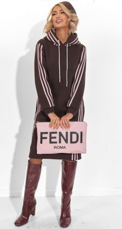 Платье-Худи с Лампасами