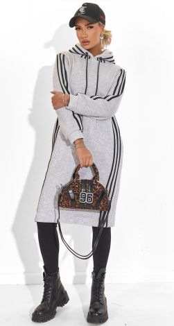 Платье-Худи с Лампасами