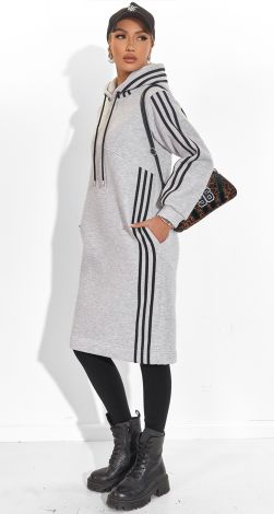 Платье-Худи с Лампасами