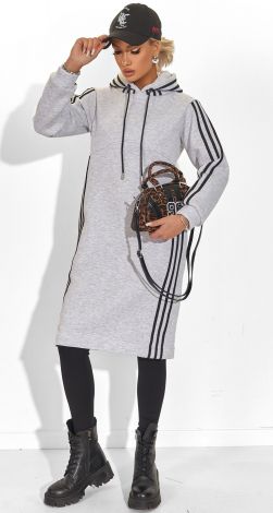 Платье-Худи с Лампасами