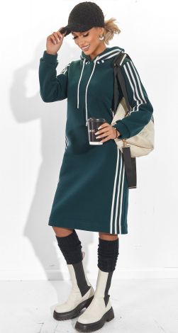 Платье-Худи с Лампасами