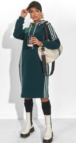 Платье-Худи с Лампасами