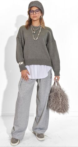 Светр Oversize з м'яким блиском