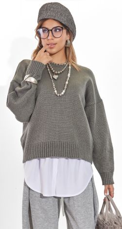 Светр Oversize з м'яким блиском