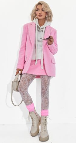 Warm, stylish bouclé suit