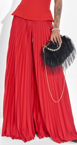 Шелковые брюки плиссе