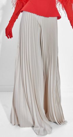 Шелковые брюки плиссе