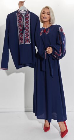 Лляна сукня з вишивкою