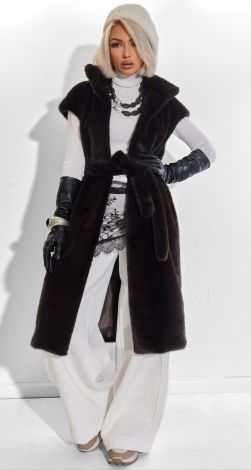 Жилет із еко-норки