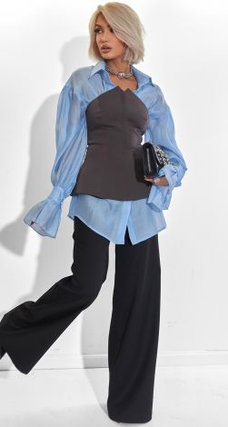 Сірий корсет