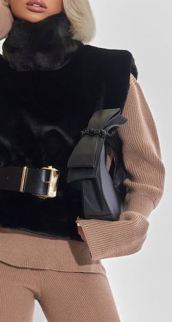 Stylish black handbag