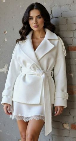 Пальто с акцентными плечами