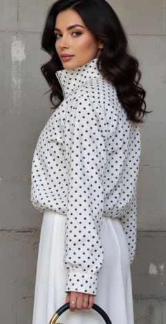 Ветровка в горох