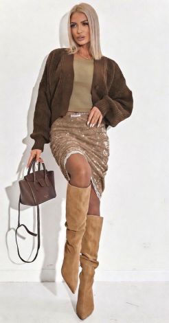 Short cardigan in chunky knit