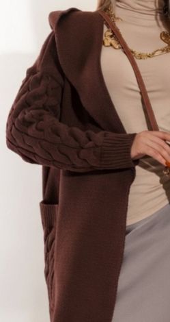 Warm cardigan with hood