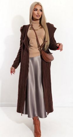 Warm cardigan with hood