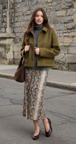 Coat-jacket in the shade dusted olive