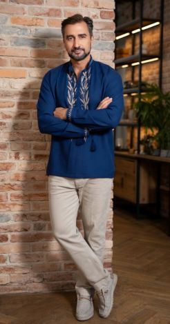 Мужская льняная вышиванка Всеволод