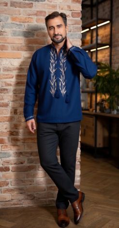 Мужская льняная вышиванка Всеволод