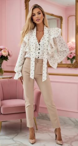  Blouse in a small heart with frills