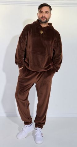 Чоловічий велюровий костюм із натуральної тканини