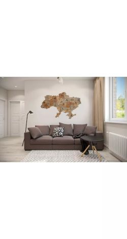 3D деревянная карта Украины