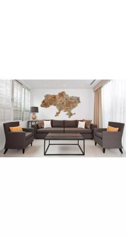 3D деревянная карта Украины