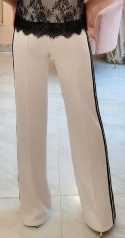 Stripe Chic: Pants that stretch the silhouette and garner compliments