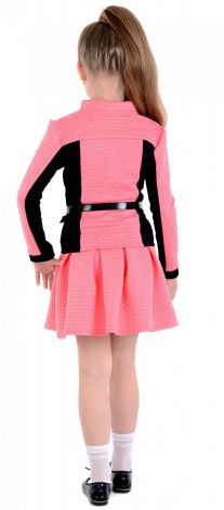 Модный костюм розового цвета с длинным рукавом