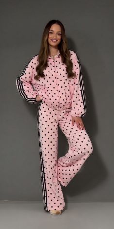 Брючний костюм у горох