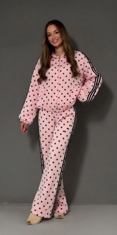 Брючний костюм у горох