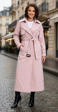 ​ Iconic Oversize: A trench coat that falls in love with bad weather