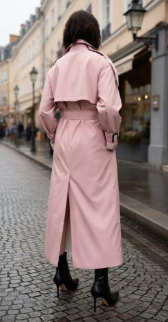 ​ Iconic Oversize: A trench coat that falls in love with bad weather