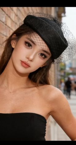 Noir Chic: A hat that creates intrigue