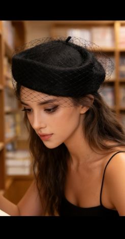 Noir Chic: A hat that creates intrigue