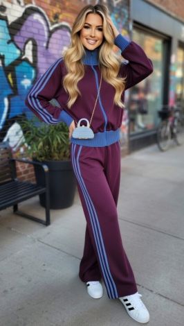 Burgundy & Denim: Твій ідеальний спорт-шик сет