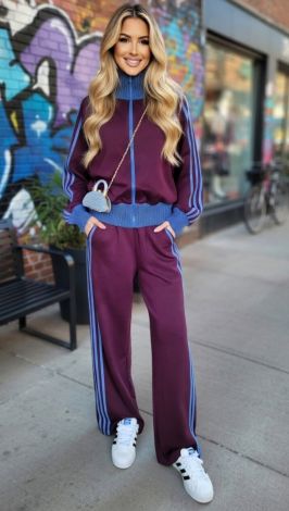 Burgundy & Denim: Твій ідеальний спорт-шик сет