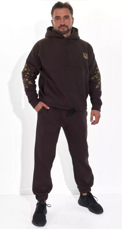 Теплий худи з українською вишивкою