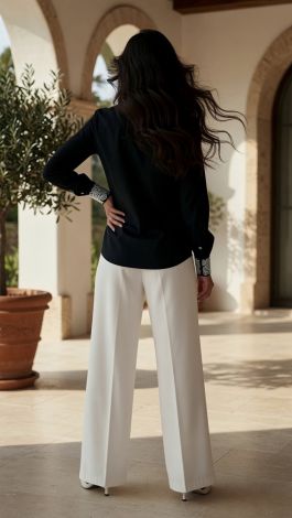 Lmt.signature black women's shirt with white embroidery - Image 6