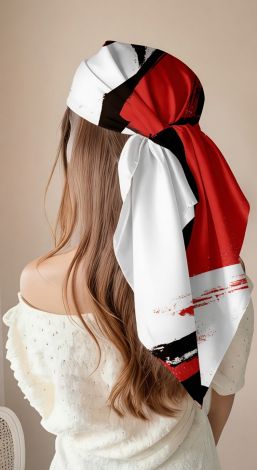 Lmt.signature Silk Square Scarf with Flamenco Print (90 cm) - Image 4