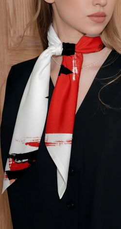Lmt.signature Silk Square Scarf with Flamenco Print (90 cm)