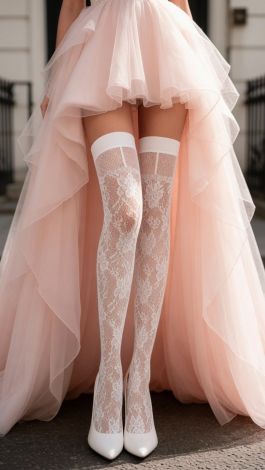 Elegant lace stockings for a special occasion