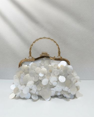 Sequin Evening Bag with Vintage Hardware