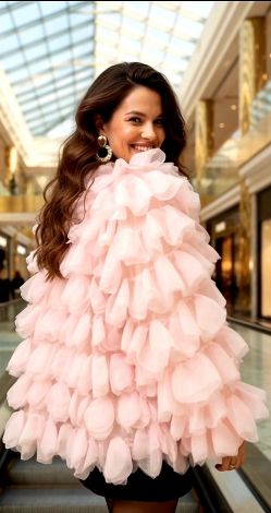 Designer handmade organza bomber jacket - Image 4