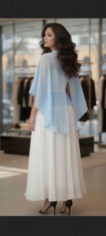An exquisite white and blue set