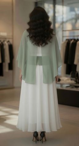 An exquisite white and olive set