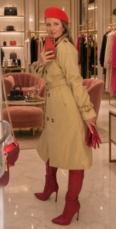 Lightweight classic cotton and polyester trench coat