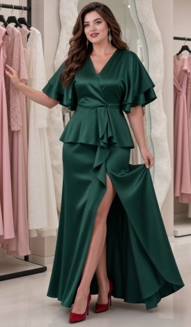 Emerald Two-Piece Evening Suit 